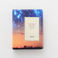 3 inch Colorful Starry Series PU Cover Album Photo Movie Ticket Storage Collection Photo Album Book(Yellow Starry Sky)