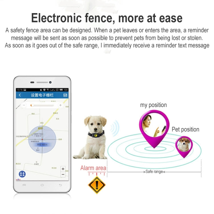 Z8-A Mini Pet Smart Wear GPS Pet Locator Tracking Device(Blue)