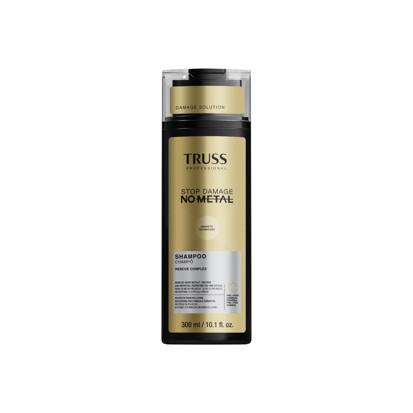 Truss Stop Damage No Metal Shampoo – Clarifying Metal & Chlorine Detox, 10.1 fl oz (300ml)
