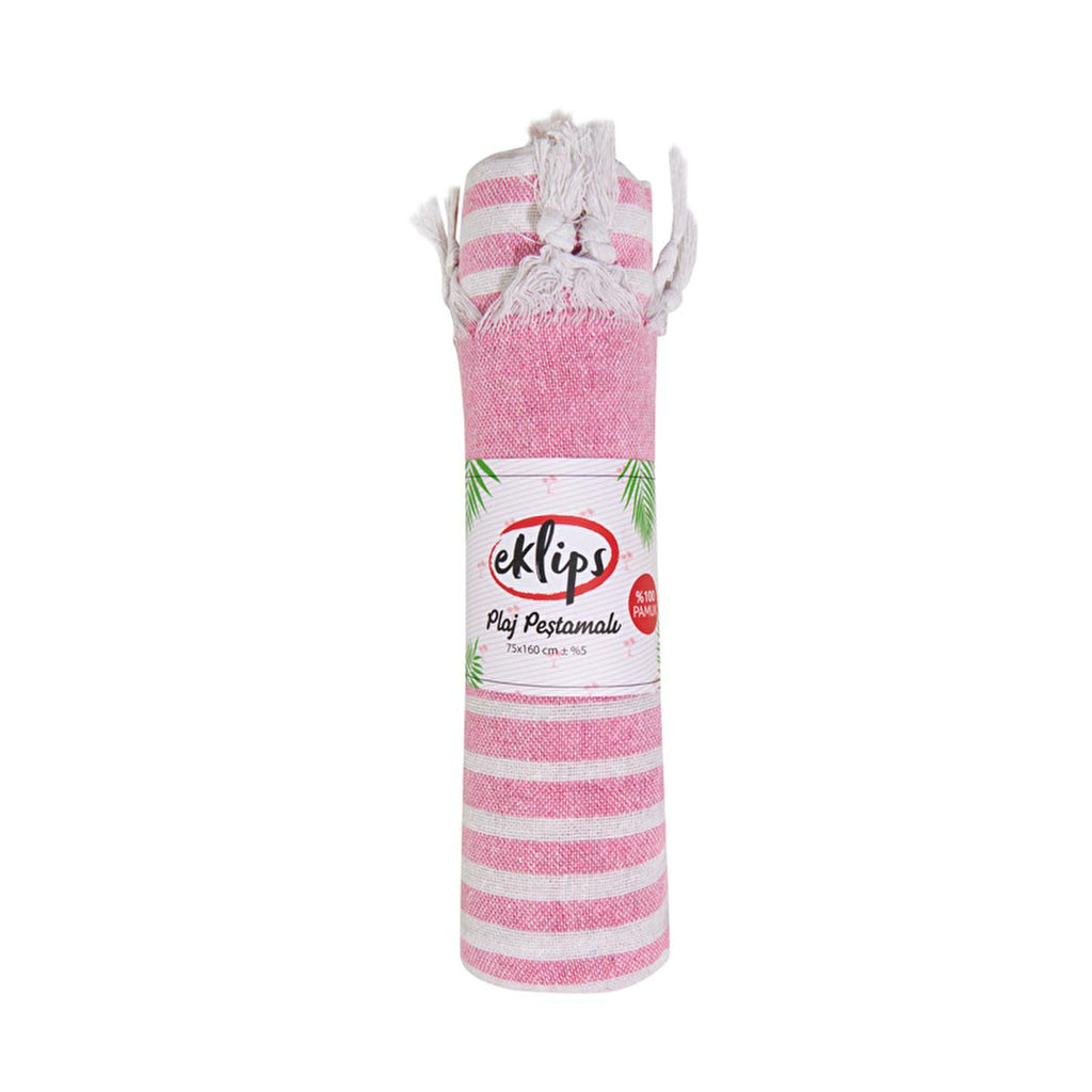 Eklips Pink Peshtemal Towel: Lightweight Turkish Beach, Spa & Hamam Towel - Stylish, Compact & Quick-Drying