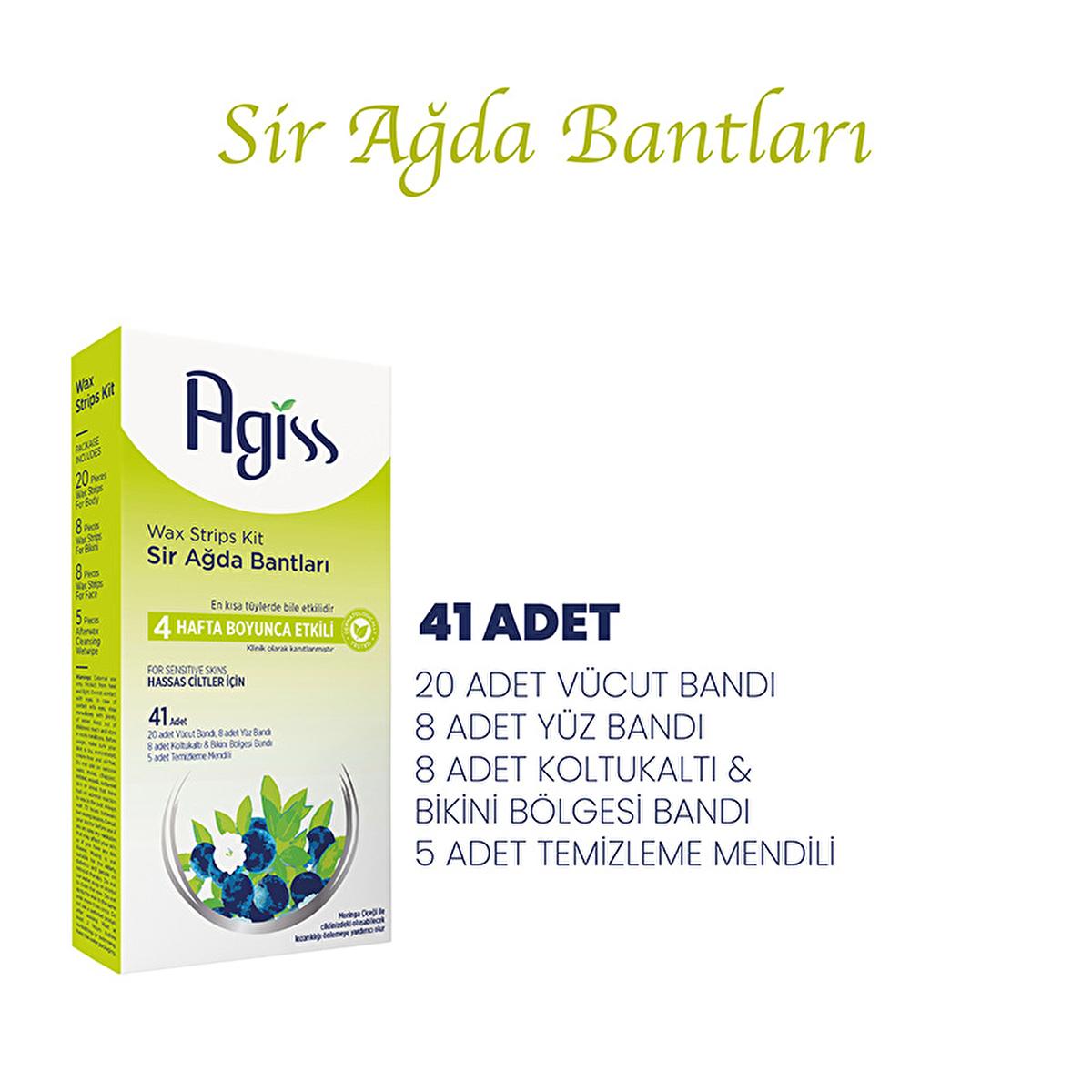 Agiss Sensitive Skin Wax Strips for Hair Removal - Gentle, Easy, and Effective for Body, Face, and Bikini Area