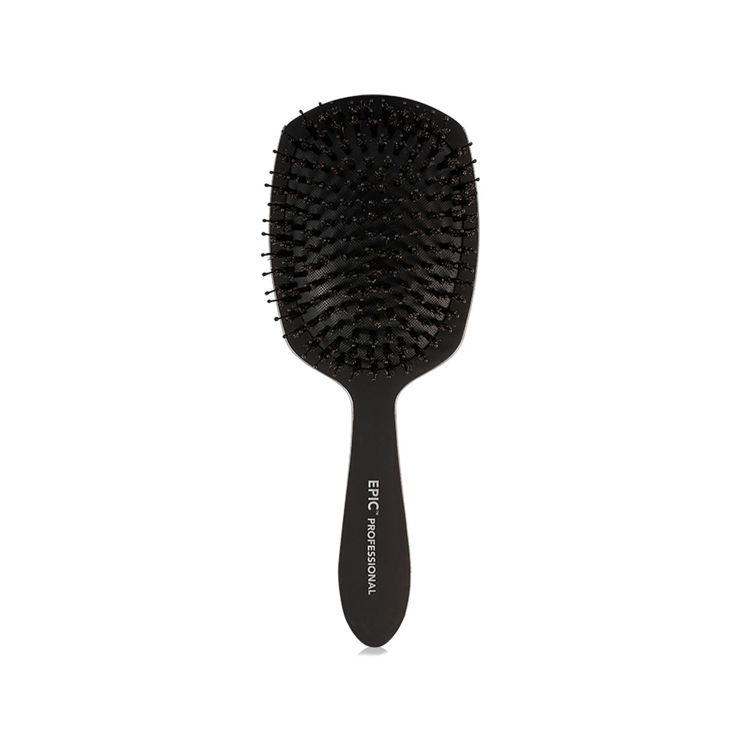 Wet Brush Epic Deluxe Shine Enhancer Black Hair Brush - Gentle Detangling, Shine Enhancement & Durable Bristles