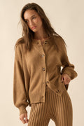 Promise the Label Textured Knit Buttoned Cardigan