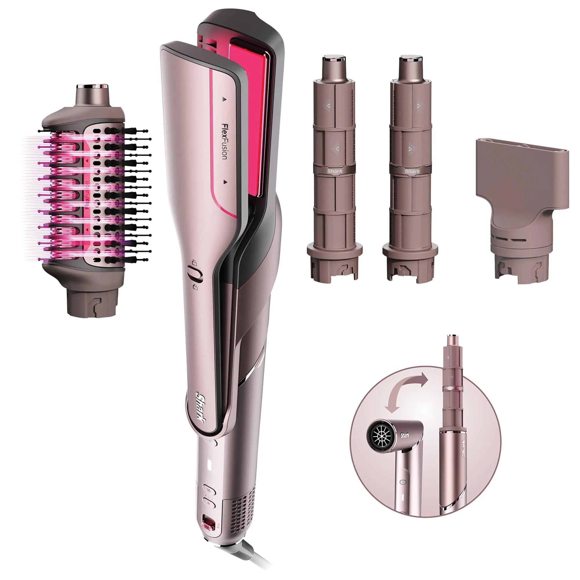 FlexFusion™ Luxury Air & Ceramic Hair Dryer System with Air Straightener - High-End Hair Styling Tool for Reduced Frizz & Heat Damage