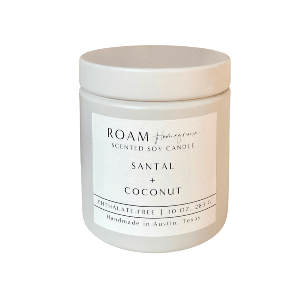 Santal + Coconut 9 oz Candle | ROAM Homegrown