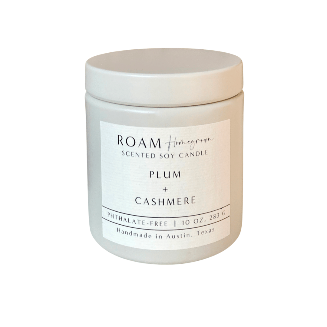 Plum + Cashmere 12 oz Candle | ROAM Homegrown