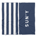 Waffle Microfiber Beach Towel - Nautical Navy | SUN'Y