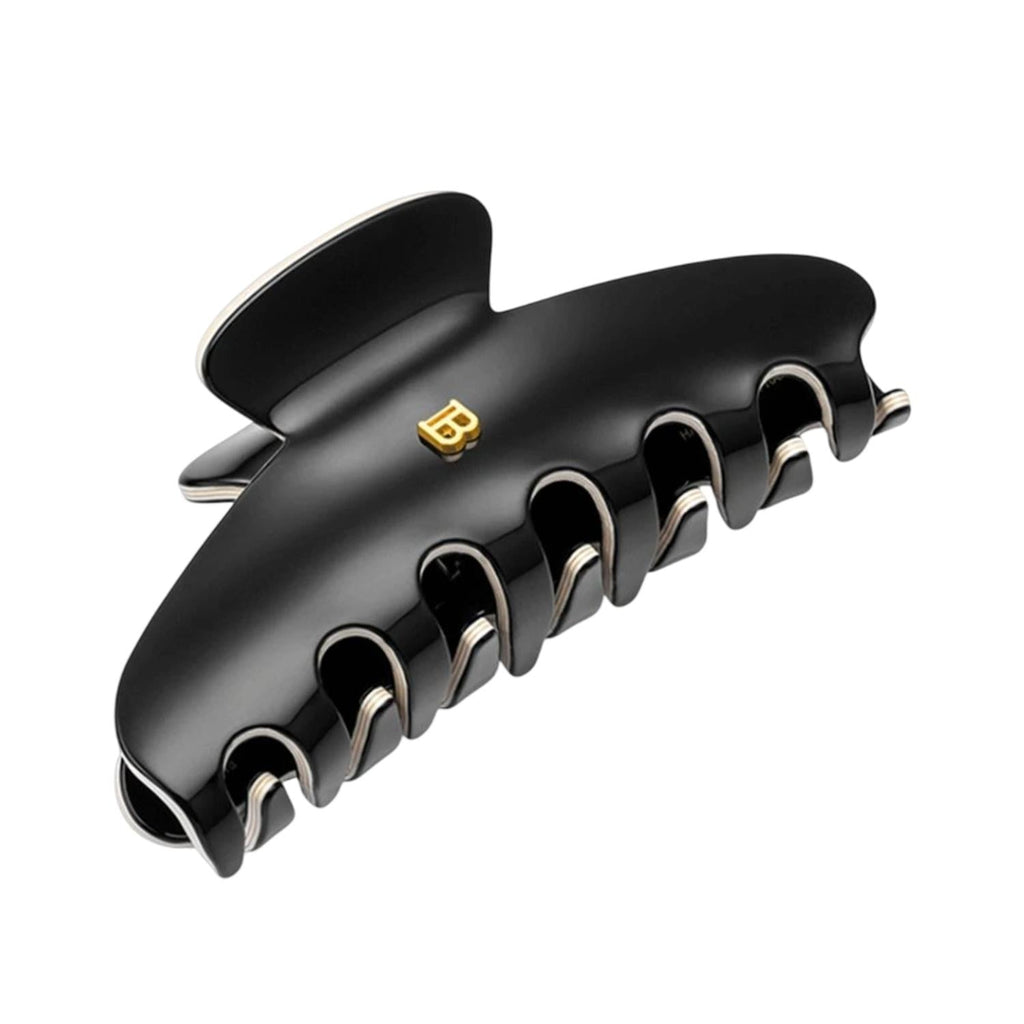 Balmain Cellulose Acetate Pince a Cheveux Hair Clip Black White