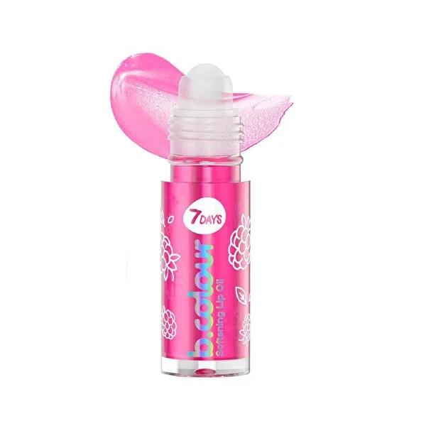 7Days B.Colour Lip Care - Vegan Blackberry Flavor Moisturizing Lip Balm with Roller Applicator