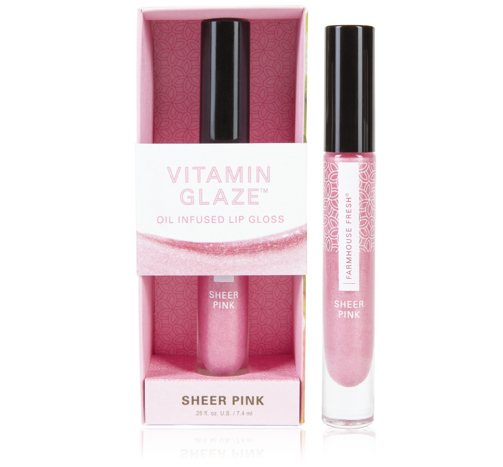 Vitamin Glaze® Oil Infused Lip Gloss – Primrose Pink | Farmhouse Fresh