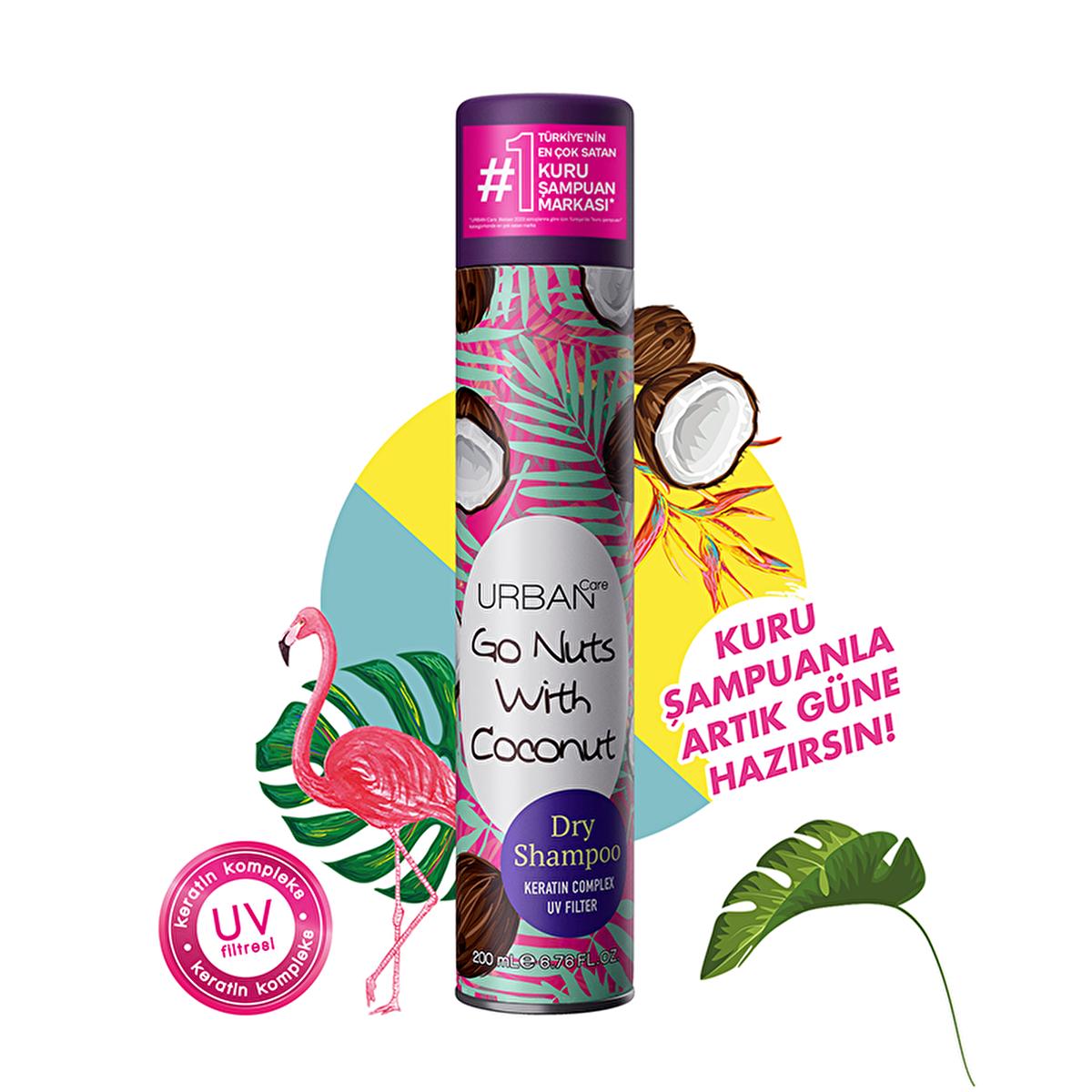 Urban Care Go Nuts Coconut Dry Shampoo: Volumizing Oil Absorbing Hair Refresher Spray for Quick, Clean Hair & Volume Boost - 6.76 fl oz