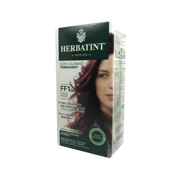 Herbatint Natural Hair Dye FF1 Rouge Henne - Henna Red, Ammonia-Free, Nourishing Hair Color