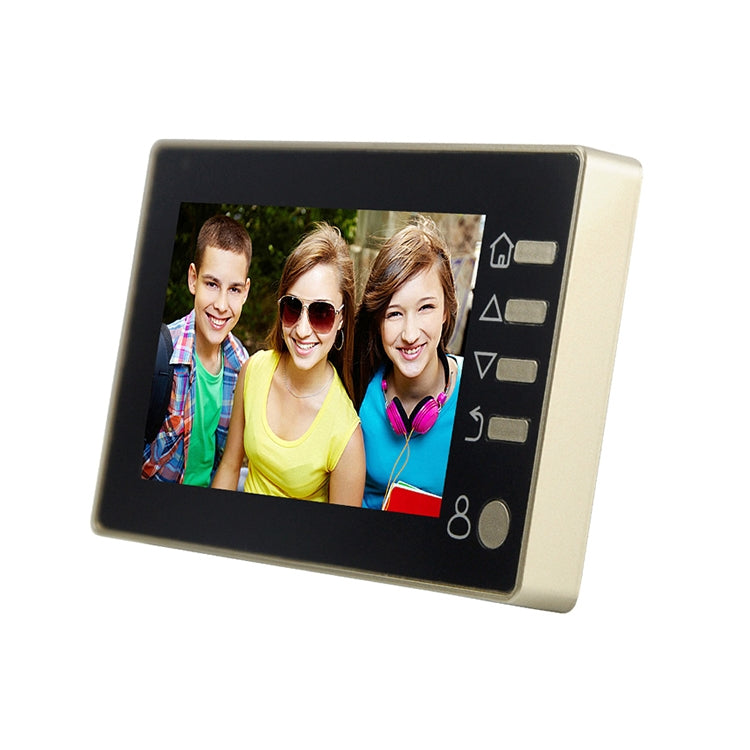 M4300D 4.3 inch TFT Color Display Screen 3.0MP Security Camera Video Smart Doorbell, Support TF Card (32GB Max) & Night Vision & Motion Detection (Gold)