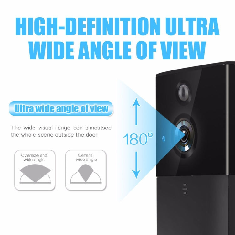 VESAFE HD 720P Security Camera Smart WiFi Video Doorbell Intercom, Support TF Card & Infrared Night Vision & Motion Detection App for IOS and Android(Silver)