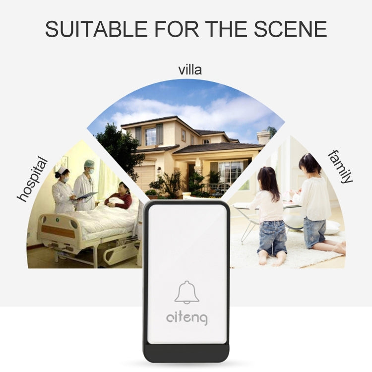 AITENG V029J Wireless Batteryless WIFI Doorbell, UK Plug