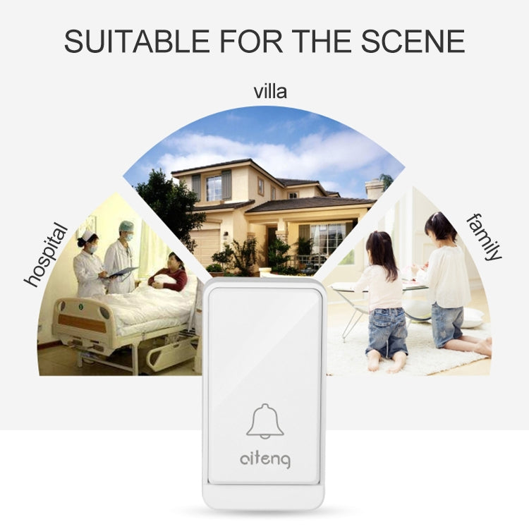 AITENG V026J Wireless Batteryless WIFI Doorbell, UK Plug