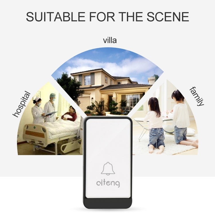 AITENG V018J Wireless Batteryless WIFI Doorbell, UK Plug