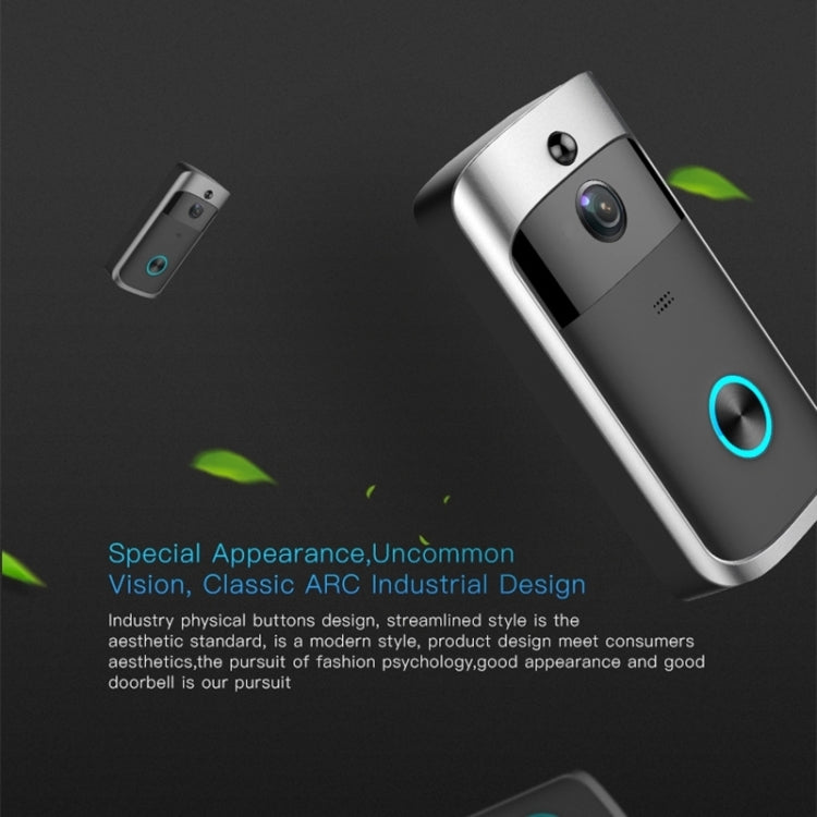 M3 720P Smart WIFI Ultra Low Power Video Visual Doorbell With Ding Dong Version, US Plug(Black)