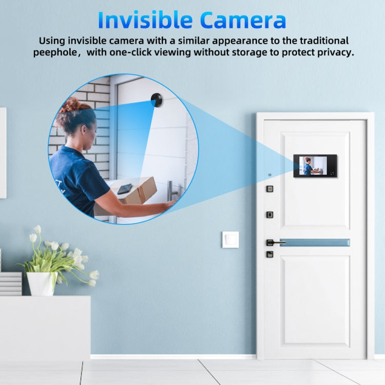 SN520AD 3.5 inch Screen 2.0MP Security Camera Digital Peephole Door Viewer (Black)