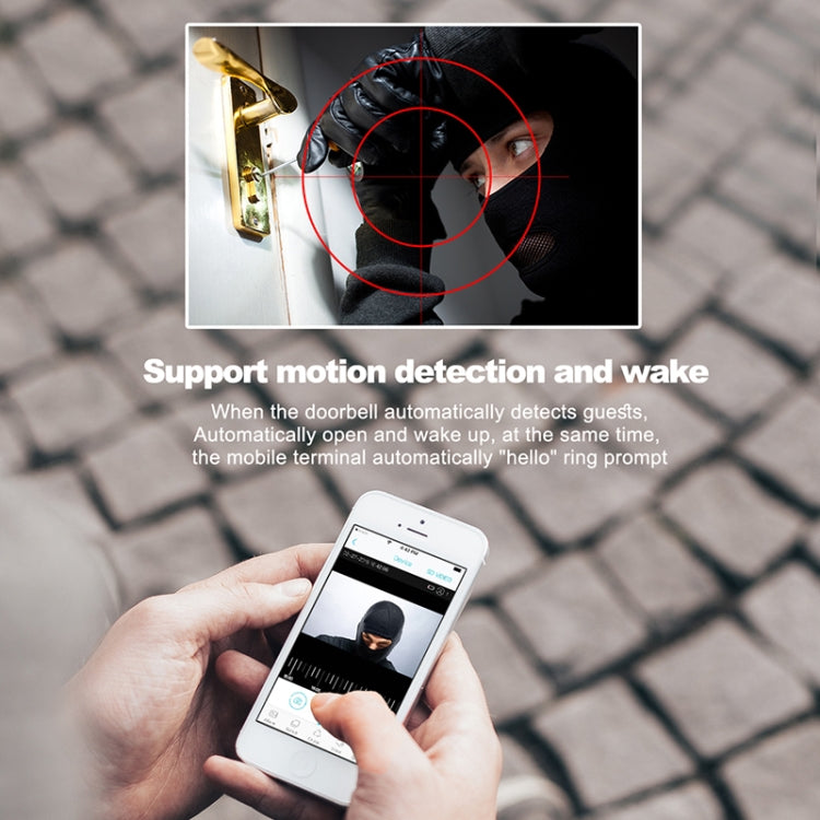 M101 WiFi Intelligent Video Doorbell, Support Infrared Night Vision / Motion Detection / Two-way Intercom / 32GB SD Card (Black)