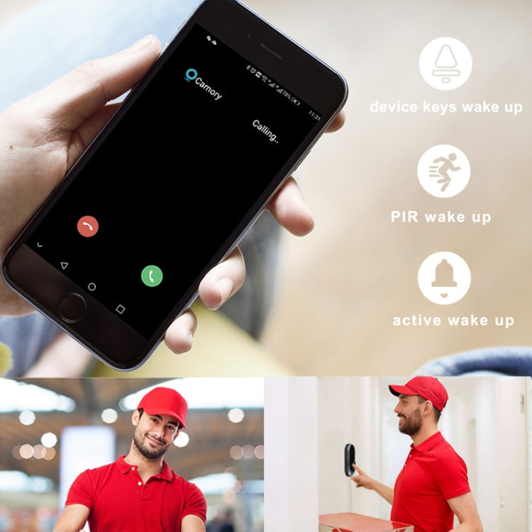 M200B WiFi Intelligent Square Button Video Doorbell, Support Infrared Motion Detection & Adaptive Rate & Two-way Intercom & Remote / PIR Wakeup(White)
