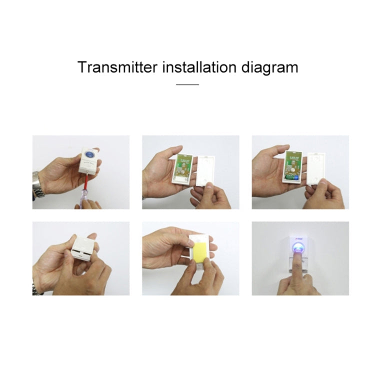 VOYE V009B Home Music Remote Control Wireless Doorbell with 38 Polyphony Sounds, US Plug (White)