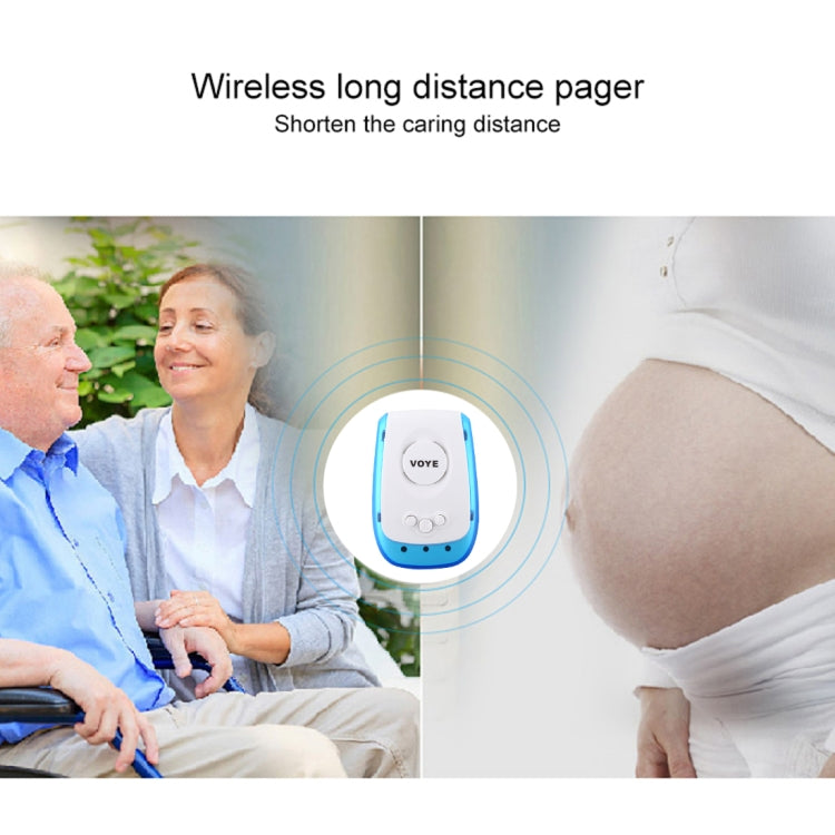 VOYE V009B Home Music Remote Control Wireless Doorbell with 38 Polyphony Sounds, US Plug (White)