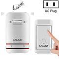 CACAZI V027G One Button One Receivers Self-Powered Wireless Home Kinetic Electronic Doorbell, US Plug