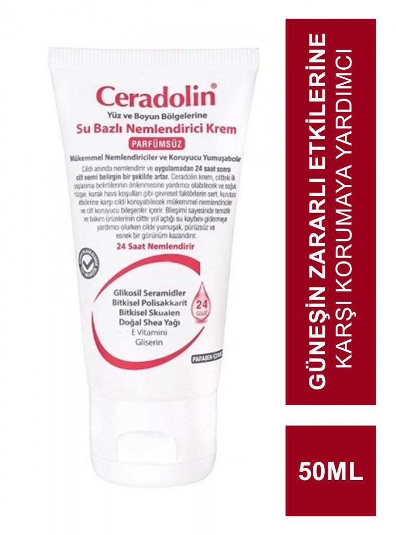Ceradolin Fragrance-Free Moisturizing Cream for Dry, Sensitive Skin - 50ml, Hydrating, Non-Greasy, for Babies & Adults