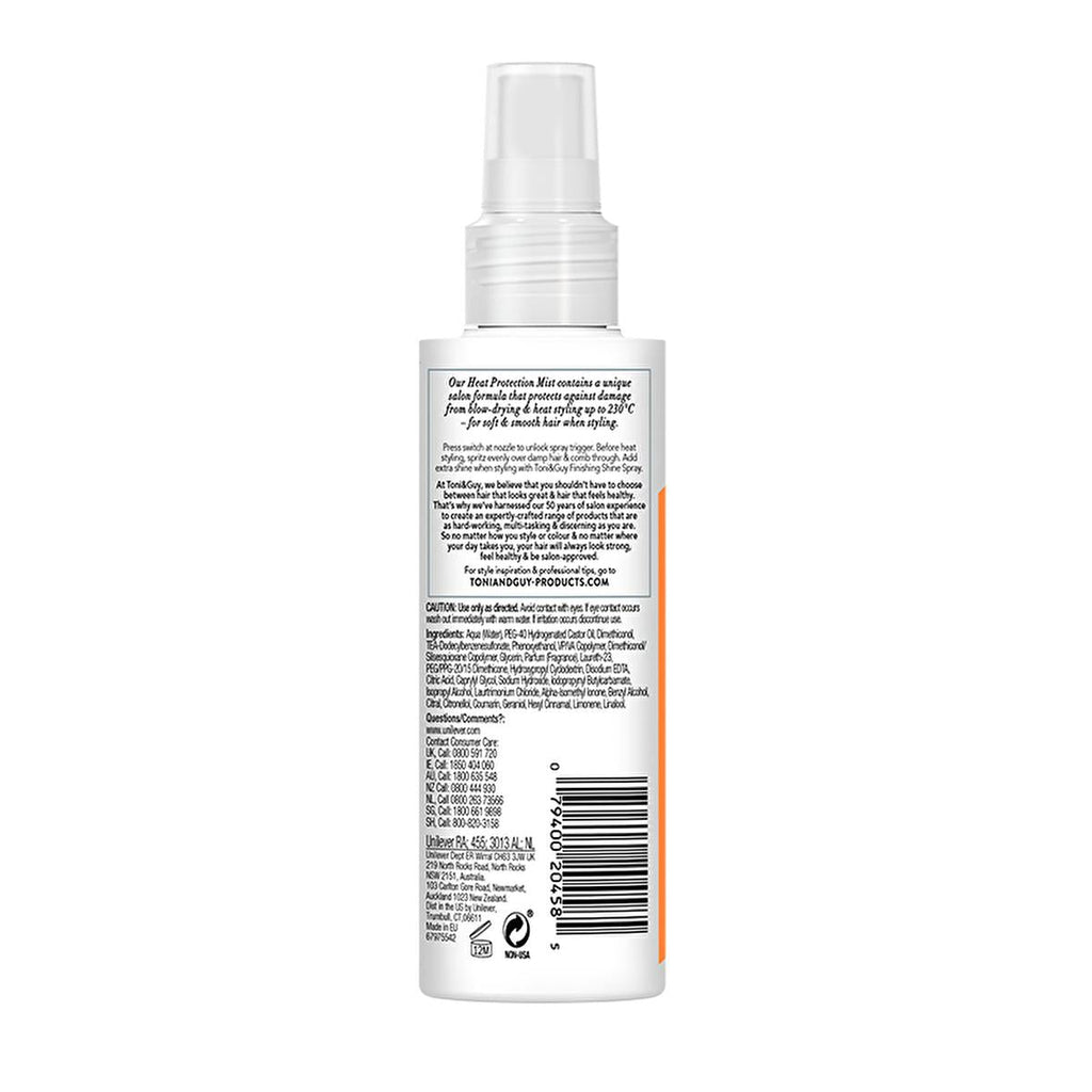 Toni&Guy Heat Protective Hair Spray 150ml - Prevents Damage & Frizz for Smooth Hair