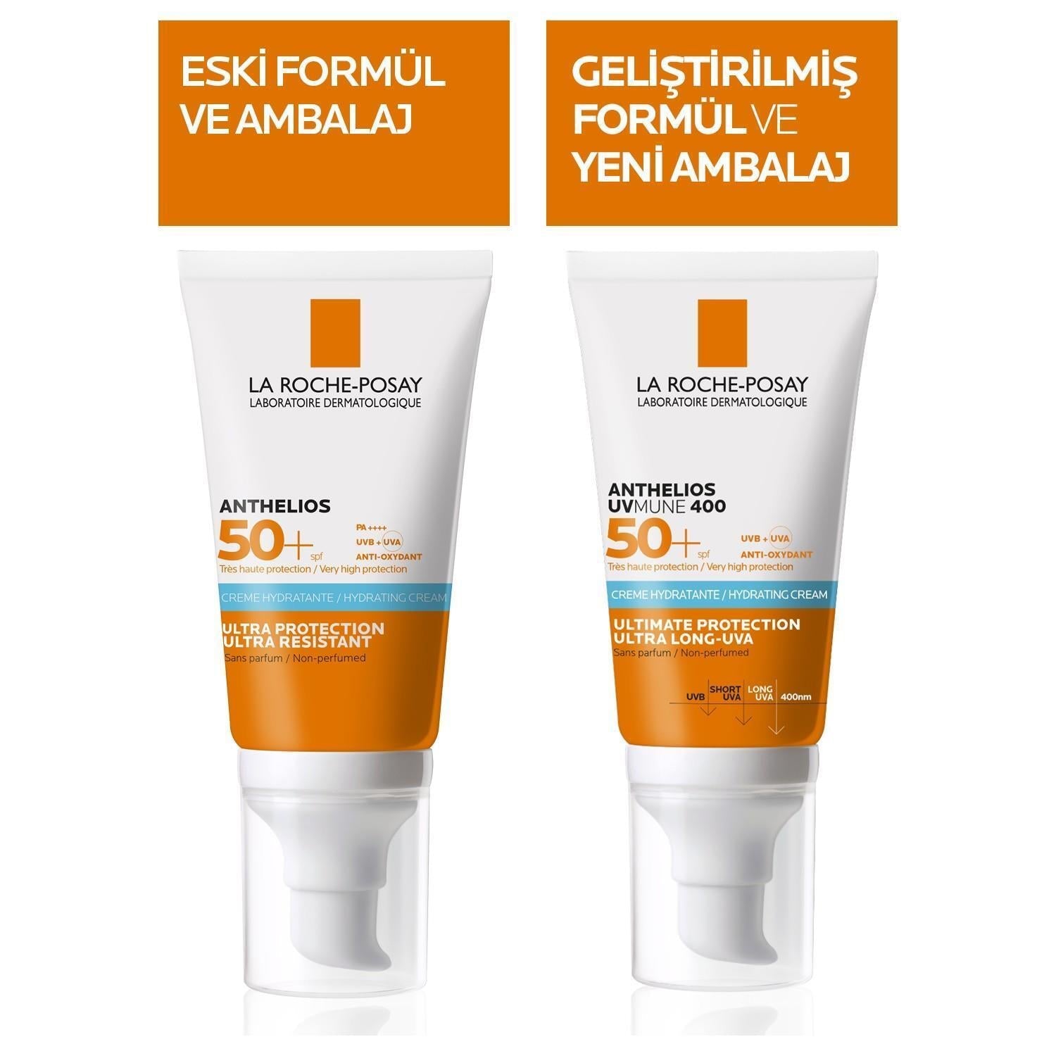 La Roche-Posay Anthelios UVMune 400 SPF50+ Sunscreen: Broad Spectrum Protection, Moisturizing, No White Cast - For Sensitive, Sun-Allergy Prone Skin, 1.69 fl oz