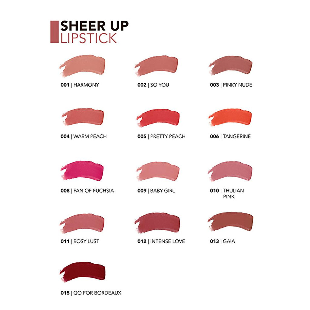 Flormar Sheer Up: Hydrating & Semi-Transparent Lipstick for Natural, Glossy Lips | Moisturizing, Lightweight Formula in Go For Bordeaux