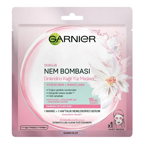 Garnier Moisturizing Face Mask with Chamomile Extract - Soothing Hydration for Sensitive Skin