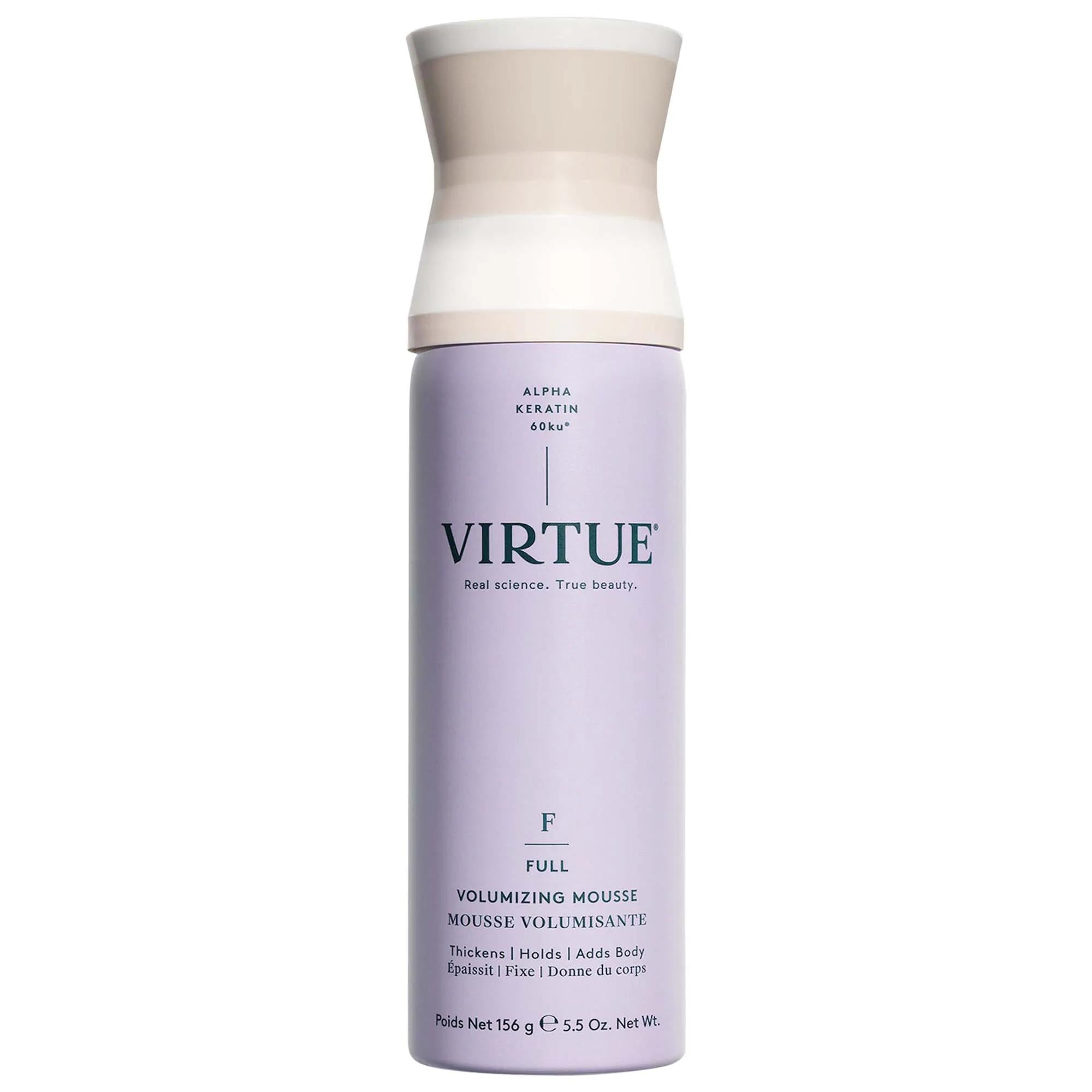 Virtue Volumizing Hair Mousse: Achieve Long-Lasting Volume, Thickness & Shine for Fine Hair - Sulfate-Free, Vegan & Cruelty-Free