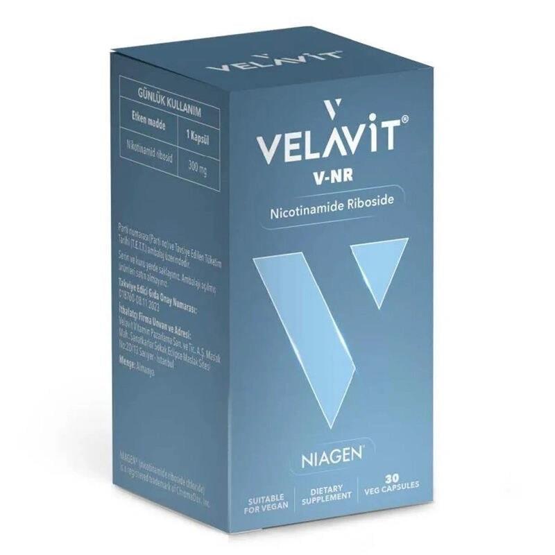Velavit Nikotinamid Ribosid 300 mg Supplement for Cellular Health - 30 Capsules, NAD+ Booster, B Vitamin Complex