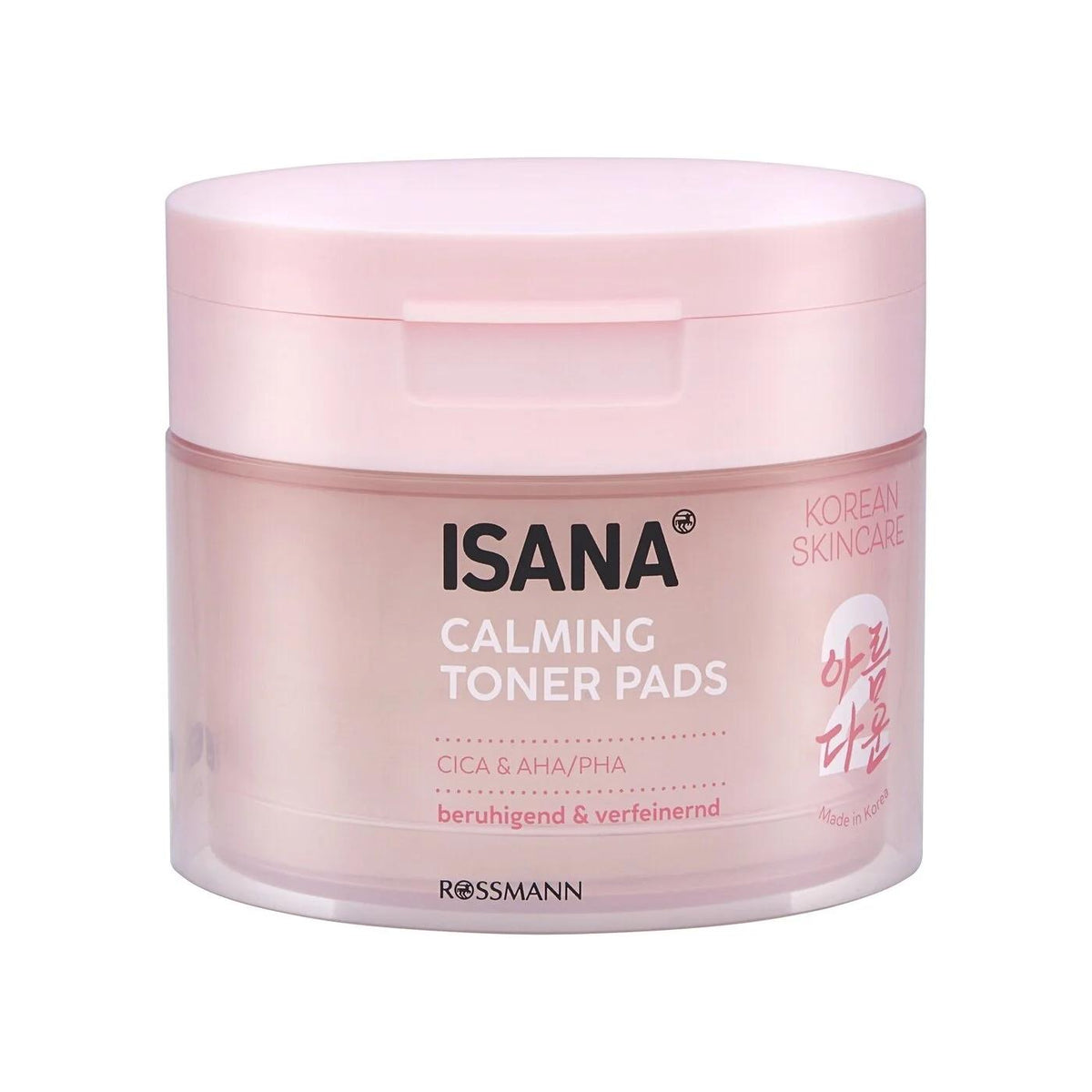 Isana Korean Skincare Cica & AHA/PHA Toner Pads 60 Count