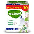 Molped Pure & Soft Night Sanitary Pads for Sensitive Skin 30-Pack