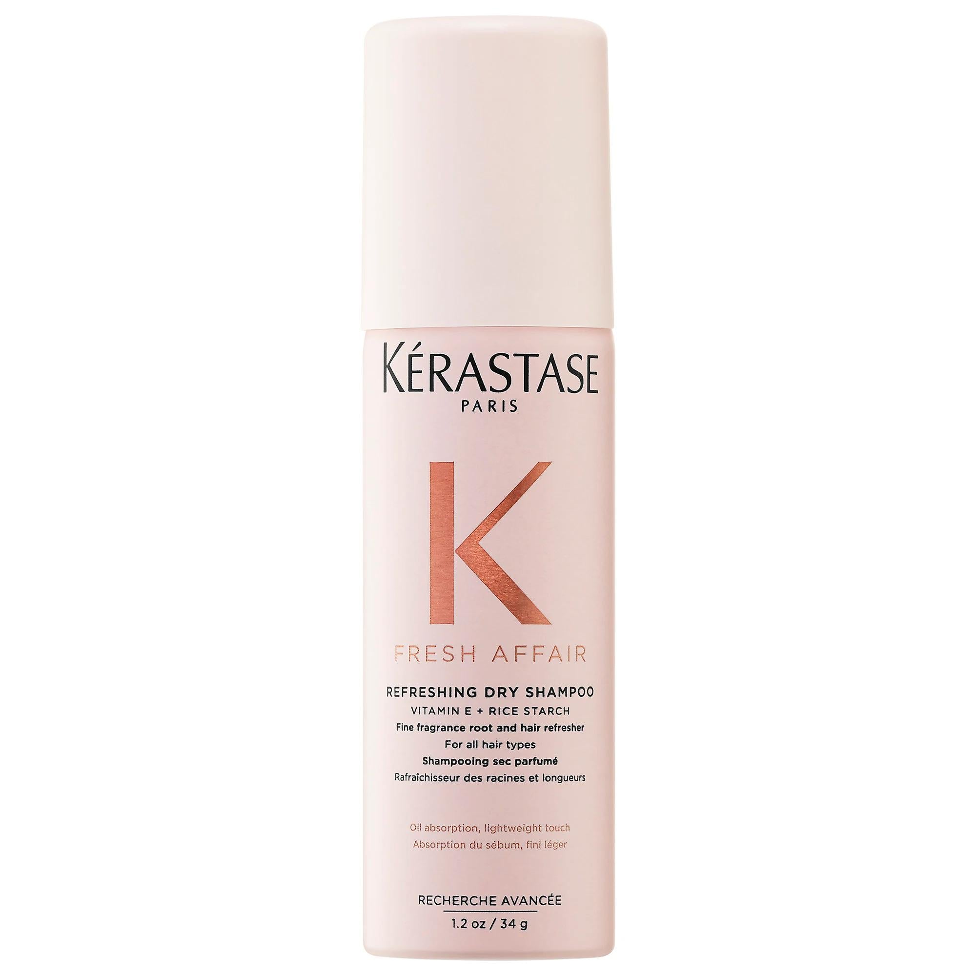 KŽrastase Mini Fresh Affair Dry Shampoo - Oil Absorbing, Volumizing Neroli Scent - Best for Oily Hair, Refreshes & No White Cast