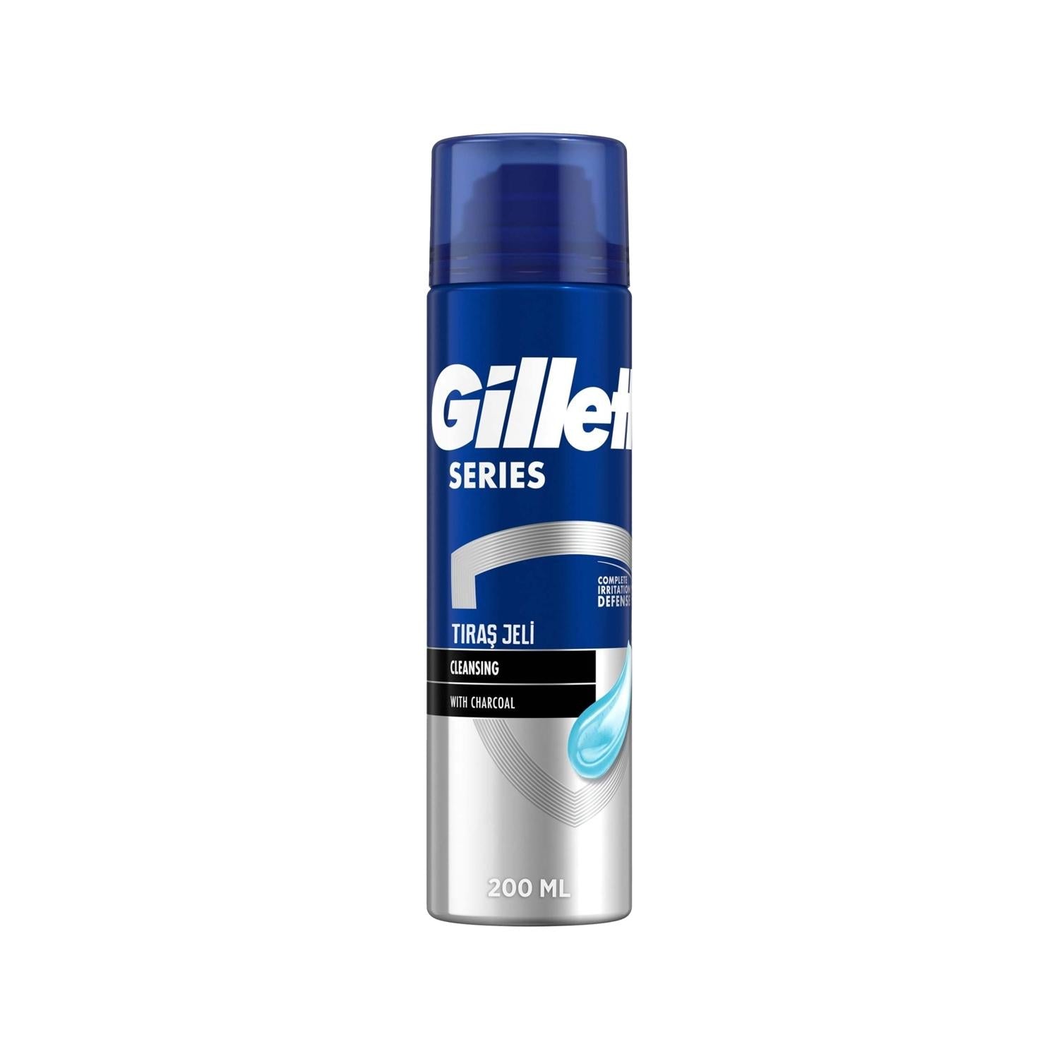 Gillette Charcoal Shaving Gel for Men - 200ml, Smooth Shave with Deep Cleansing Benefits