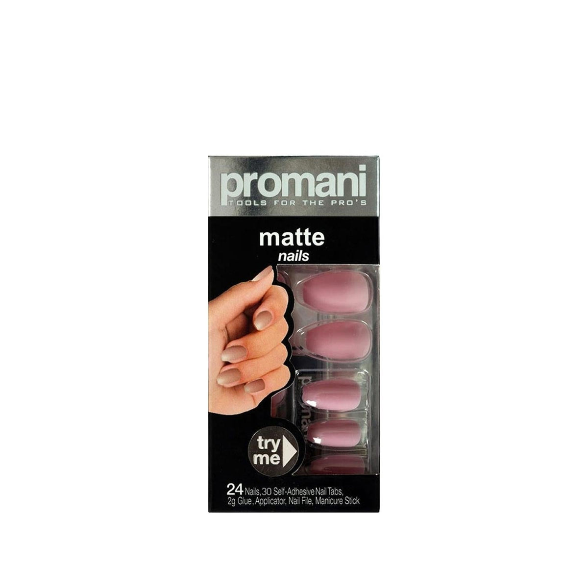 Promani: Matte Sugar Pink False Nail KitÐEasy Press On Nails for Trendy At-Home Manicures & Temporary Nail Extensions