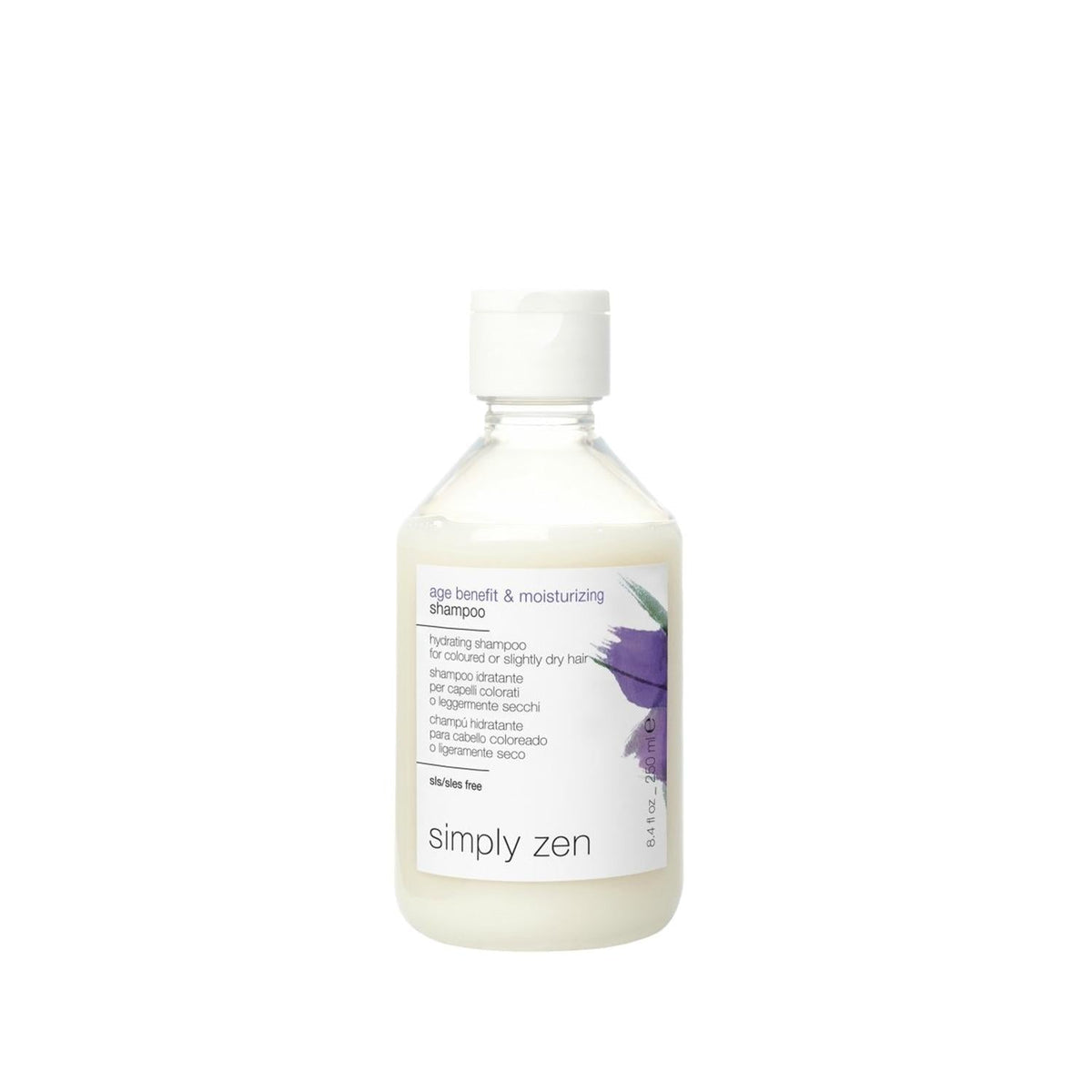 Simply Zen Age Benefit & Moisturizing Shampoo: Hydrate Dry Hair & Fight Aging - Professional Hydrating Hair Shampoo, 8.45 fl oz