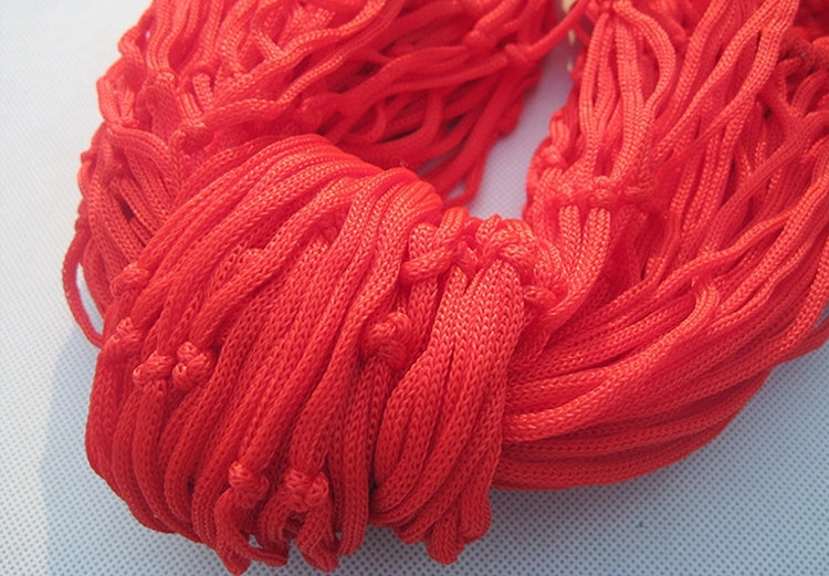 Hanging Nylon Mesh Rope Hammock Sleeping Hanging Bed (Red)