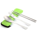Three-Piece Outdoor Cutlery(Fluorescent green)