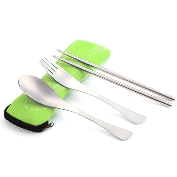 Three-Piece Outdoor Cutlery(Fluorescent green)