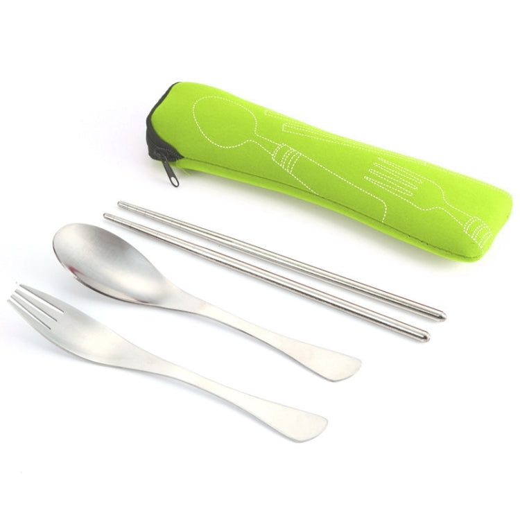 Three-Piece Outdoor Cutlery(Fluorescent green)