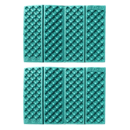 2 PCS Portable Folding Cellular Massage Cushion Outdoors Damp Proof Picnic Seat Mats EVA Pad(Green)