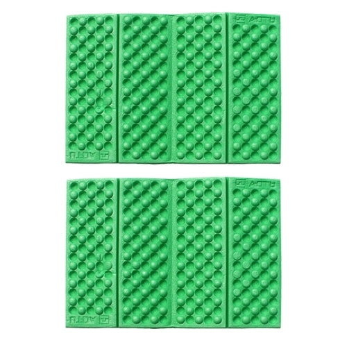 2 PCS Portable Folding Cellular Massage Cushion Outdoors Damp Proof Picnic Seat Mats EVA Pad(Light Green)