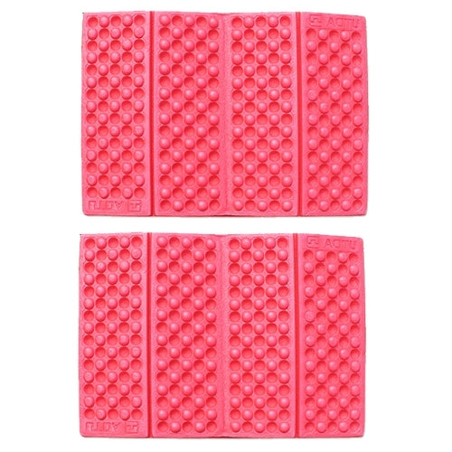 2 PCS Portable Folding Cellular Massage Cushion Outdoors Damp Proof Picnic Seat Mats EVA Pad(Red)