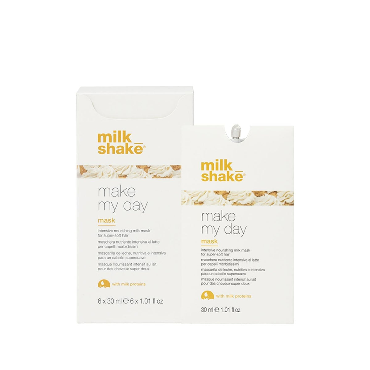milk_shake Make My Day Nourishing Hair Mask 6 x 30ml - Intensive Hair Care for Dry & Damaged Hair