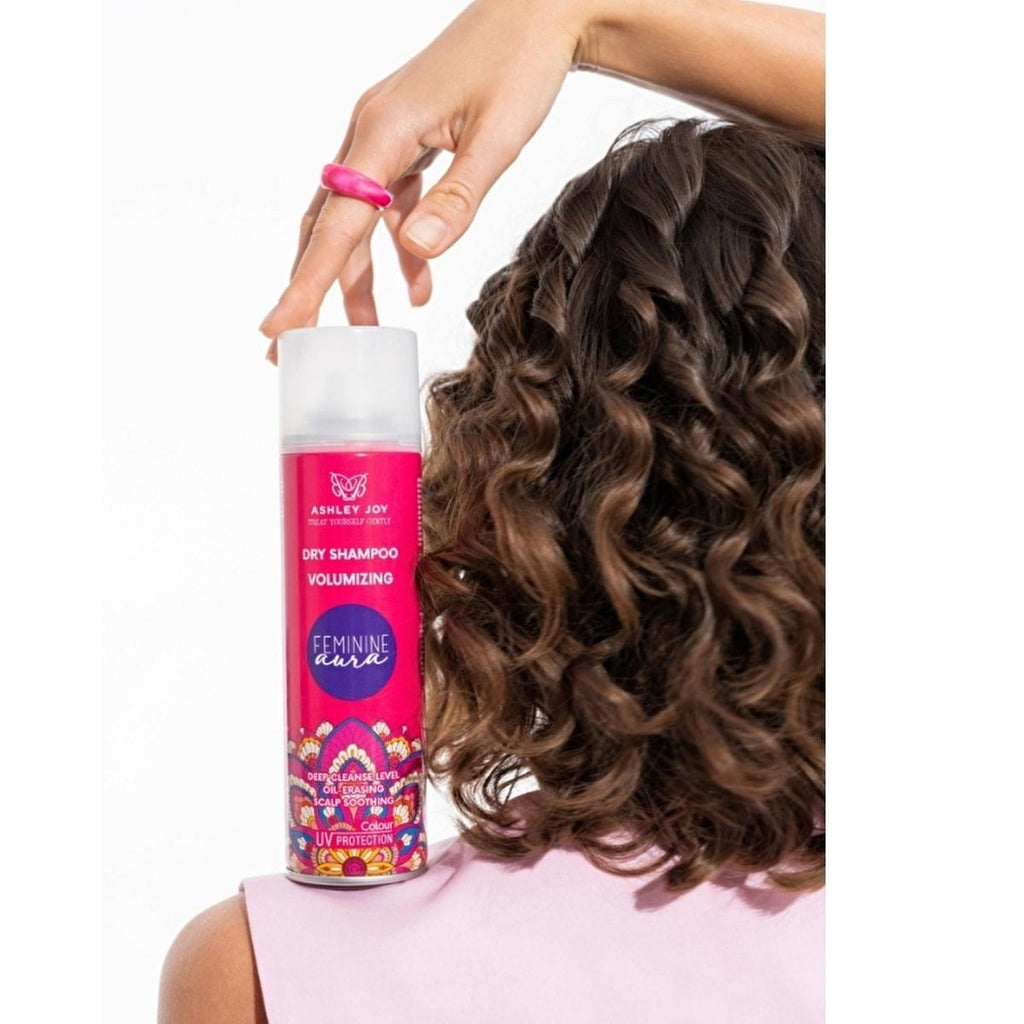 Ashley Joy Feminene Aura Dry Shampoo: Oil Absorbing, Volumizing Hair Refreshing Spray - Quick Cleanse, Travel Size